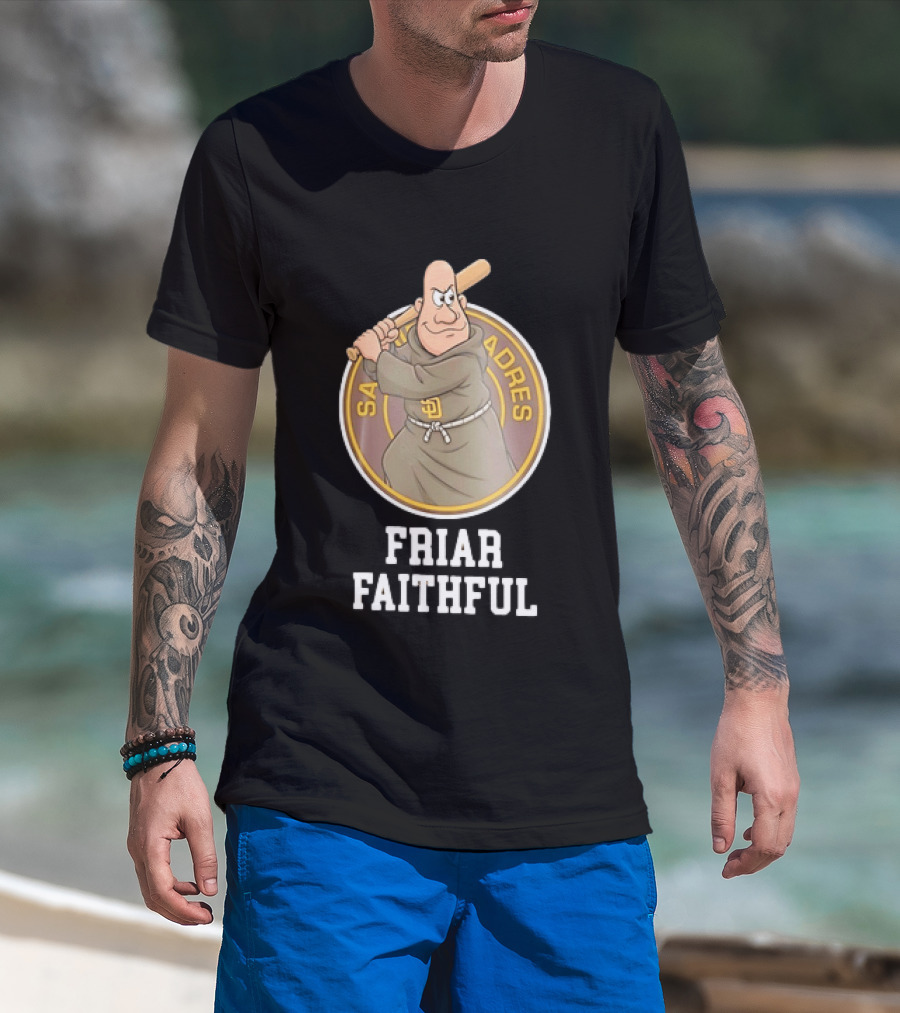 San Diego Padres Friar Faithful Baseball Fan Gear T-Shirt