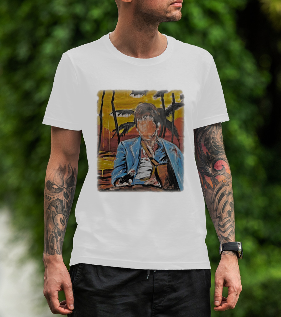 Al Pacino Tony Montana Scarface Oil Painting T-Shirt