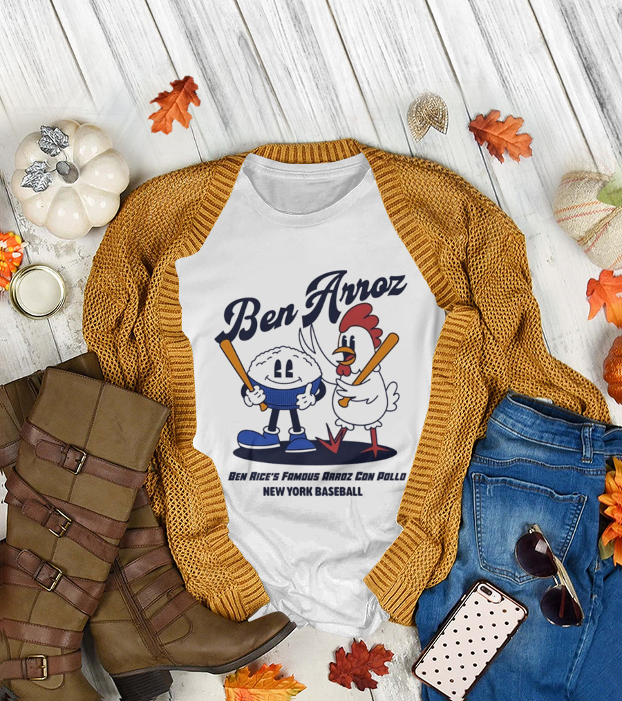 Ben Arroz Ben Rice's Famous Arroz Con Pollo New York Baseball T-Shirt