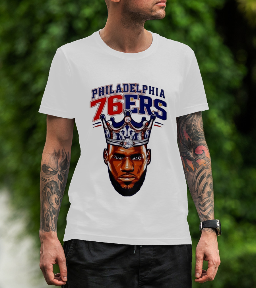 Philadelphia 76ers King Lebron 76 Crown T-Shirt