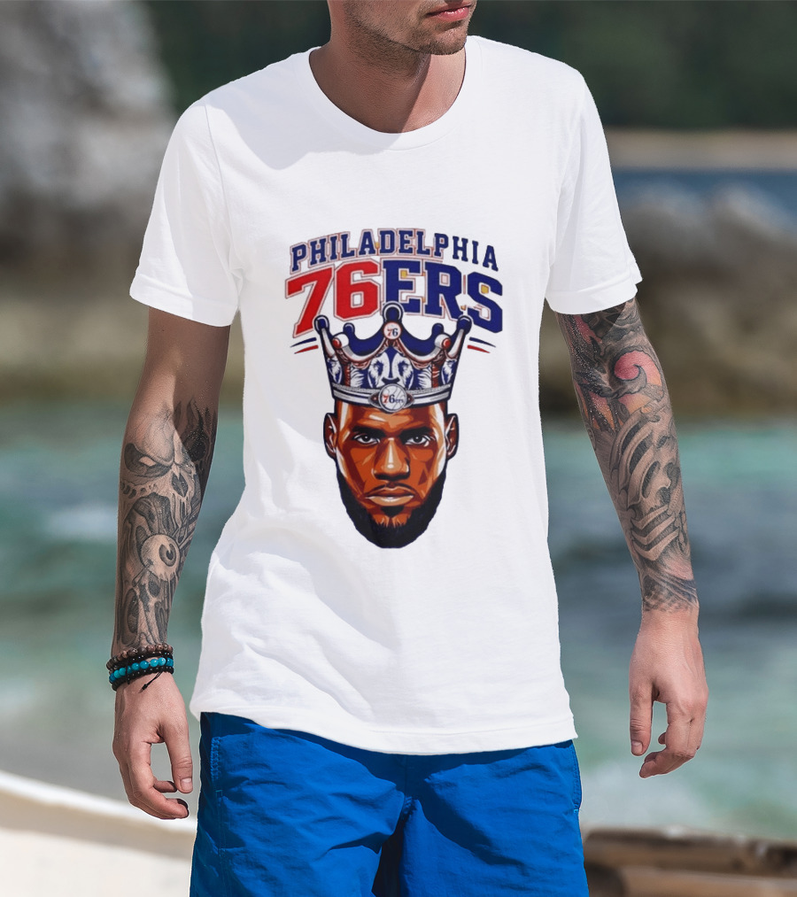 Philadelphia 76ers King Lebron 76 Crown T-Shirt