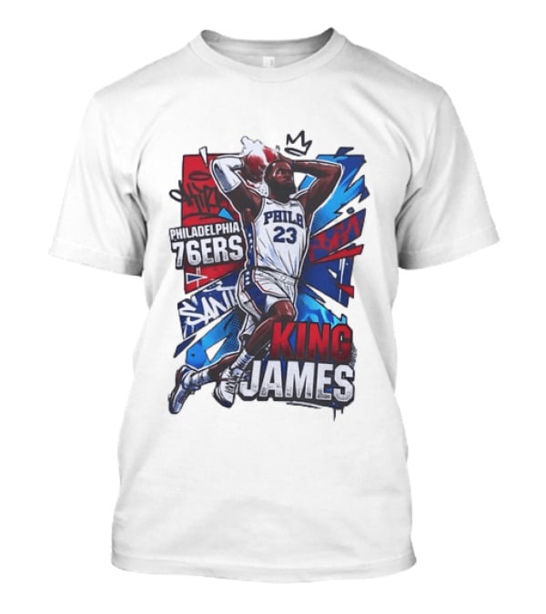 Philadelphia 76ers King James 23 Basketball Dynamic Dunk T-Shirt