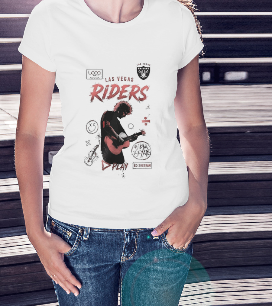Las Vegas Riders Ed Sheeran Raiders Collage T-Shirt