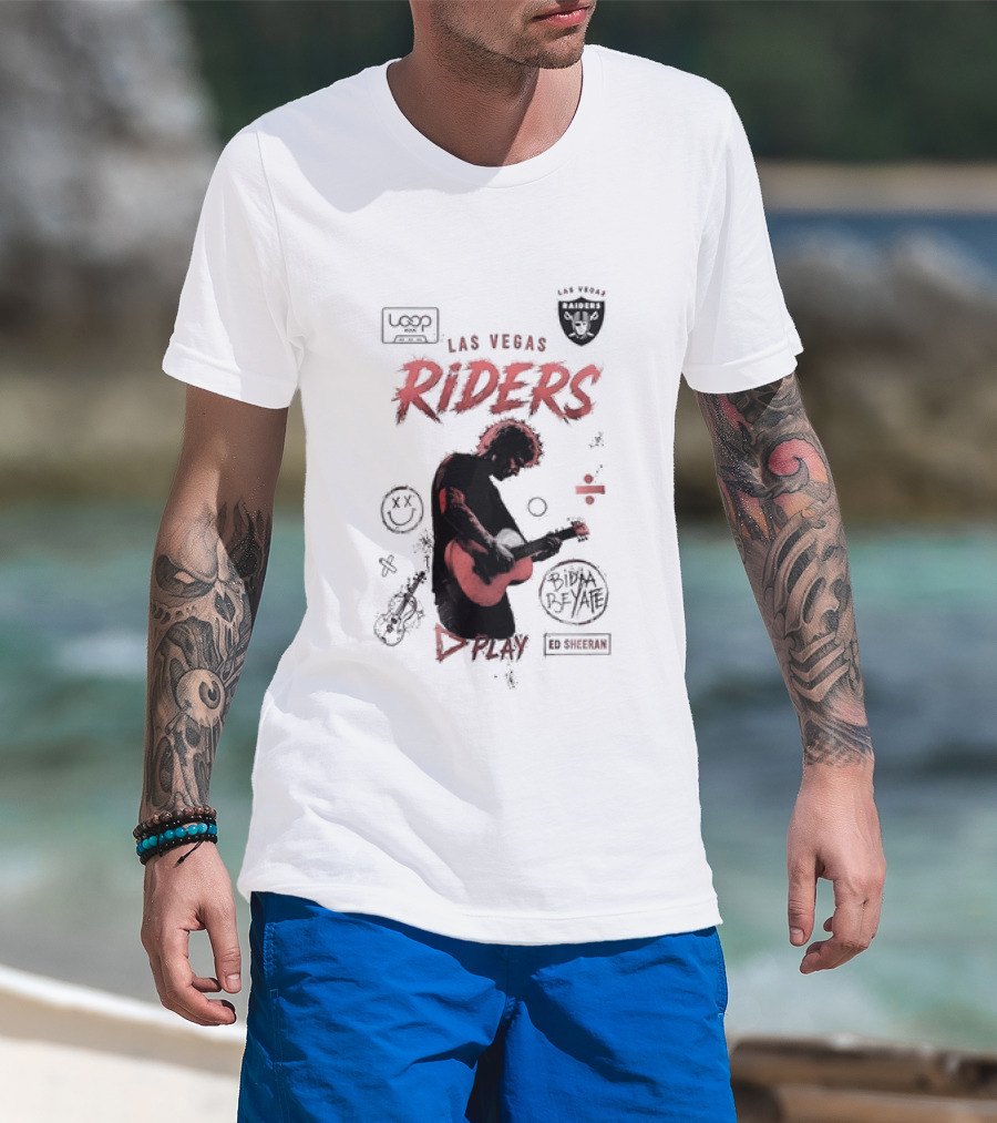Las Vegas Riders Ed Sheeran Raiders Collage T-Shirt