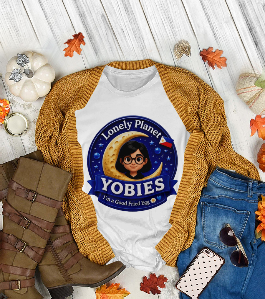Lonely Planet Yobies I'm A Good Fried Egg Moon And Stars T-Shirt