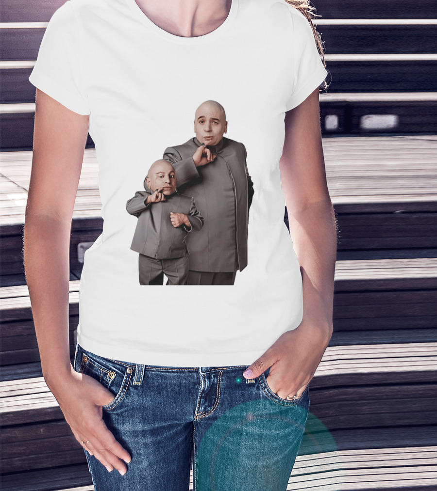 Dr Evil And Mini Me Iconic Duo Mike Myers Verne Troyer T-Shirt