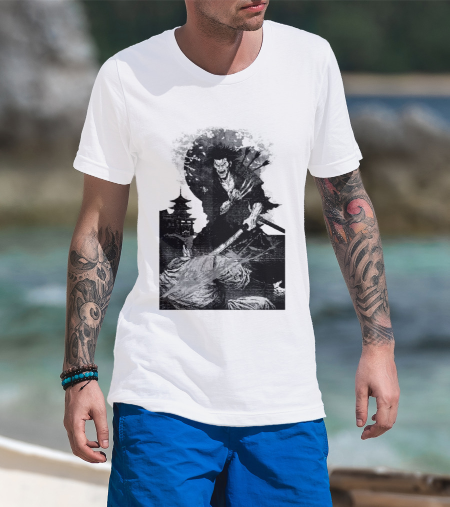 Wolverine Logan Marvel Comics Samurai Japan Sakura Cherry Blossoms Battling Warrior Scene T-Shirt