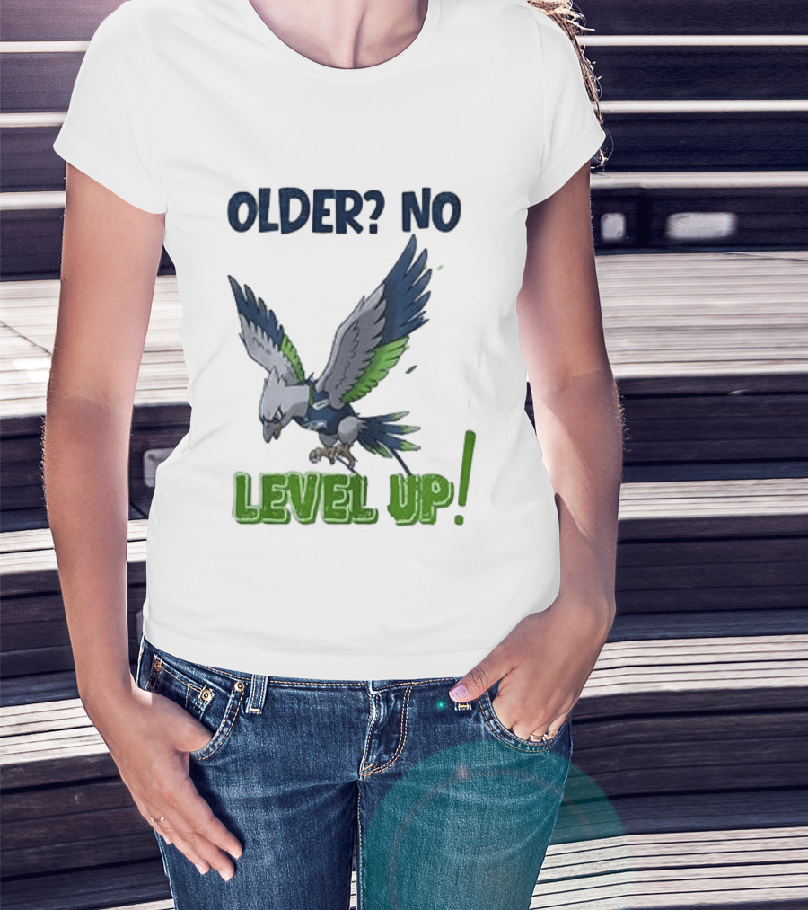 Seattle Seahawks Pokemon 30th Anniversary Older No Level Up T-Shirt