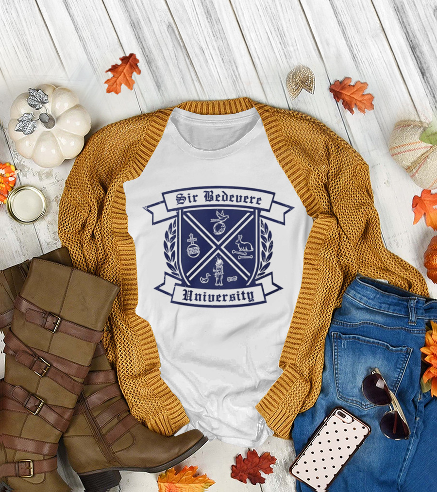 Sir Bedevere University Monty Python Crest Shield T-Shirt