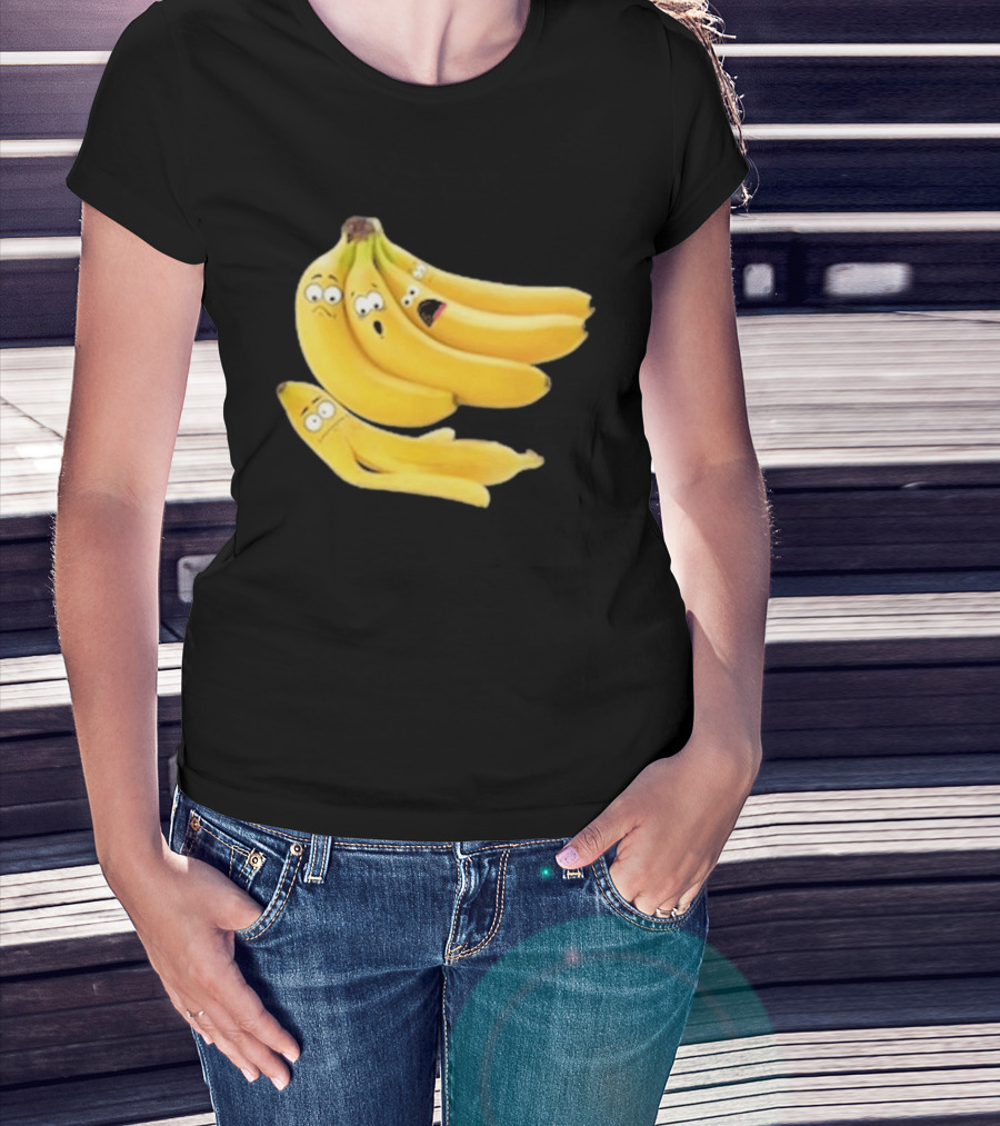 Funny Banana Massacre Organic Bunch Faces T-Shirt