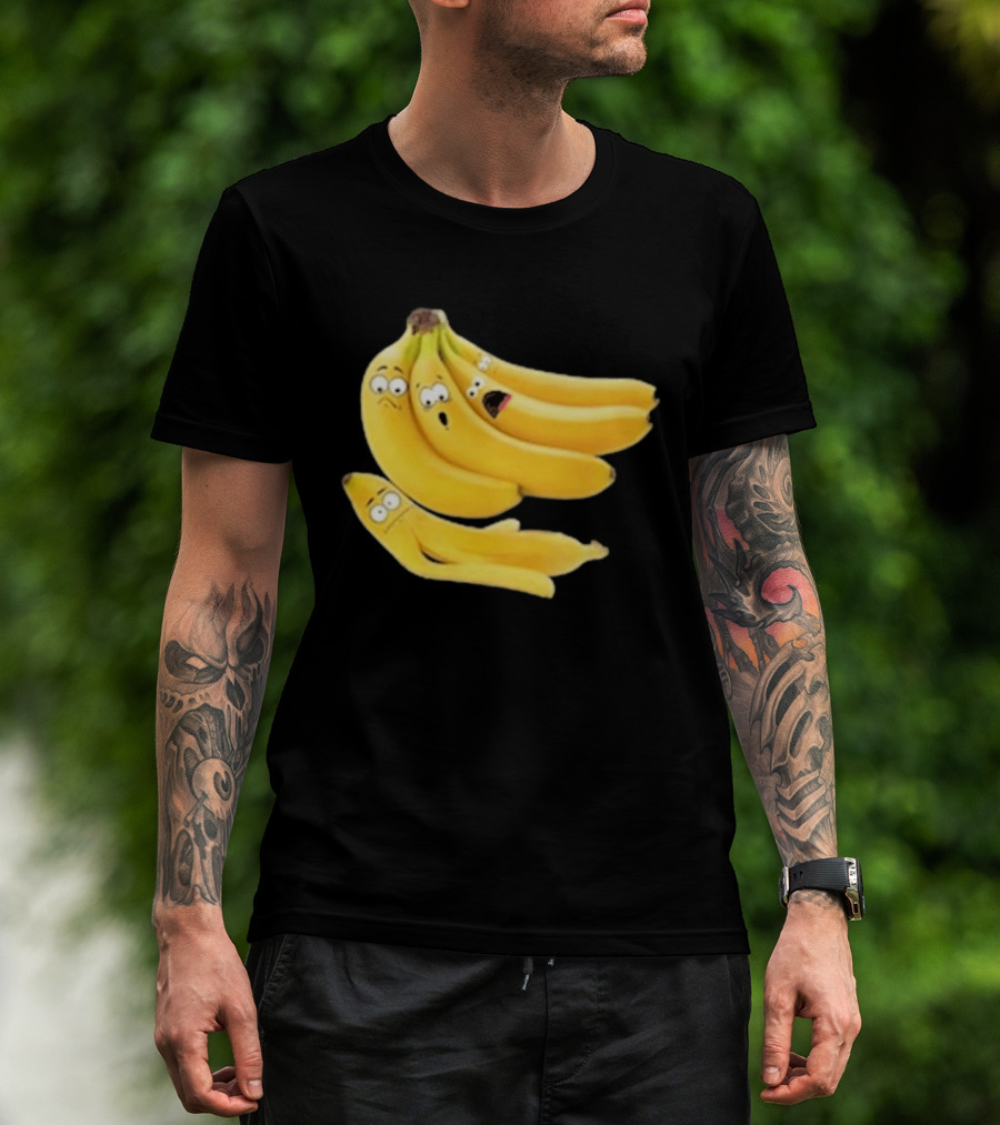 Funny Banana Massacre Organic Bunch Faces T-Shirt