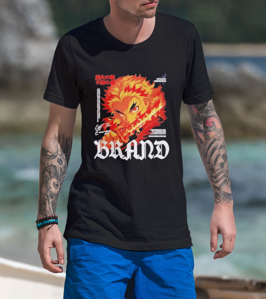 Kyojuro Rengoku Lift The Energy Flame Sword T-Shirt