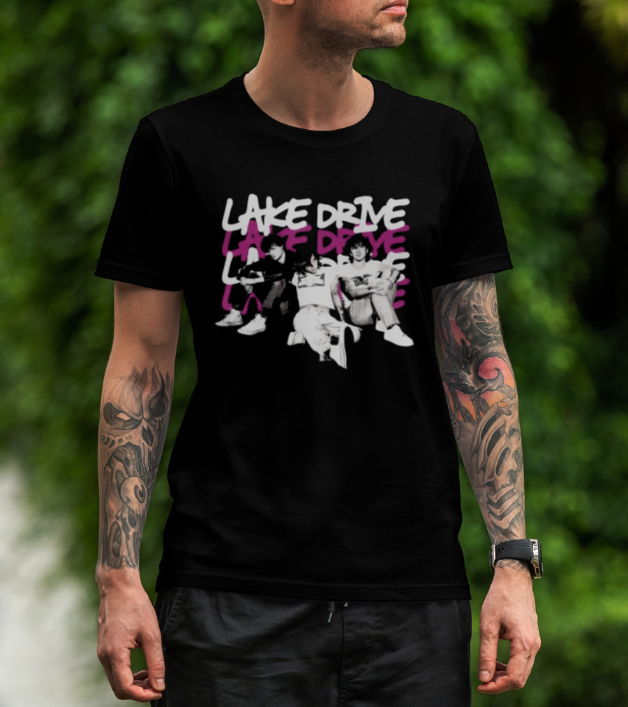 Lake Drive Vintage Vibe Retro Style Casual Crew T-Shirt