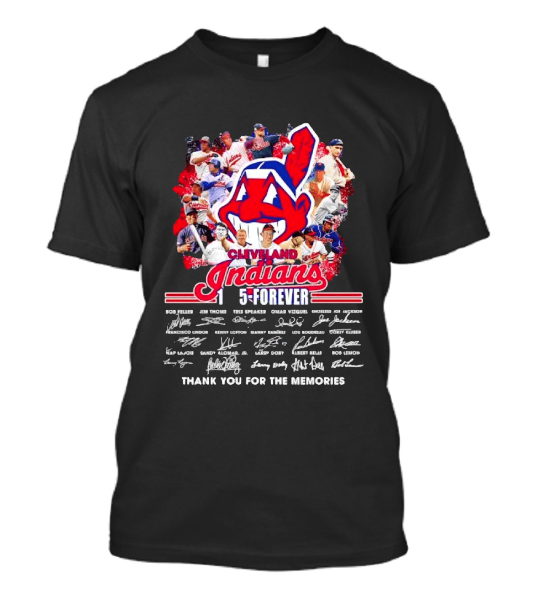 Cleveland Indians 1915 Forever Players Legends Thank You For The Memories T-Shirt