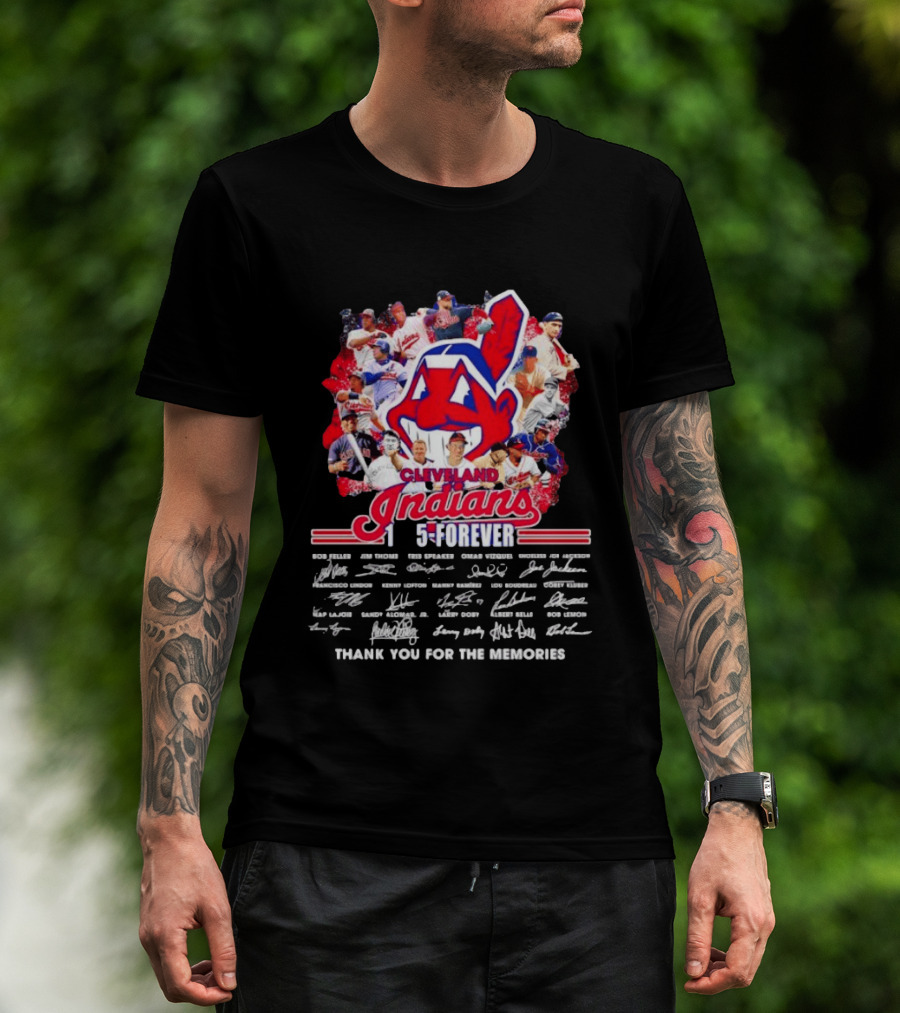 Cleveland Indians 1915 Forever Players Legends Thank You For The Memories T-Shirt
