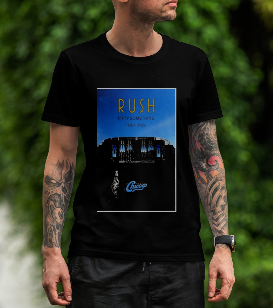 RUSH Fifty Something Tour 2026 Chicago Stadium T-Shirt