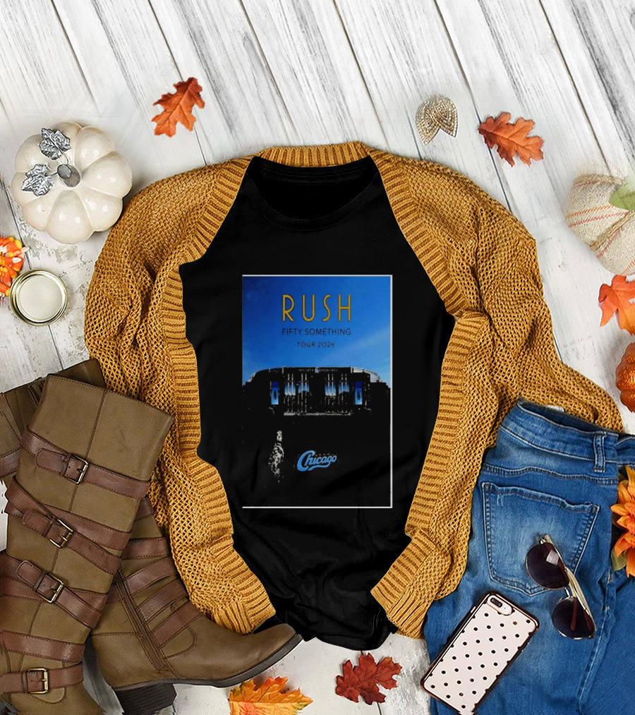 RUSH Fifty Something Tour 2026 Chicago Stadium T-Shirt