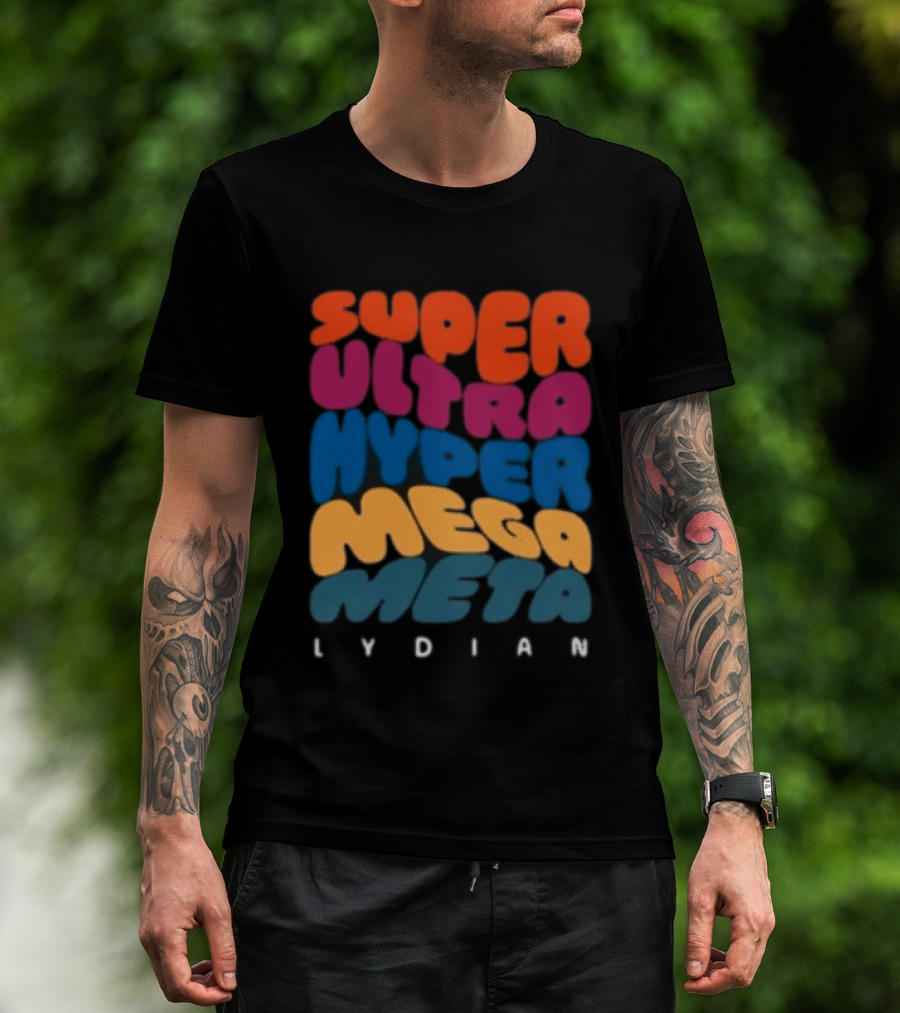 Jacob Collier Store Super Ultra Hyper Mega Meta Lydian Bold Colorful T-Shirt