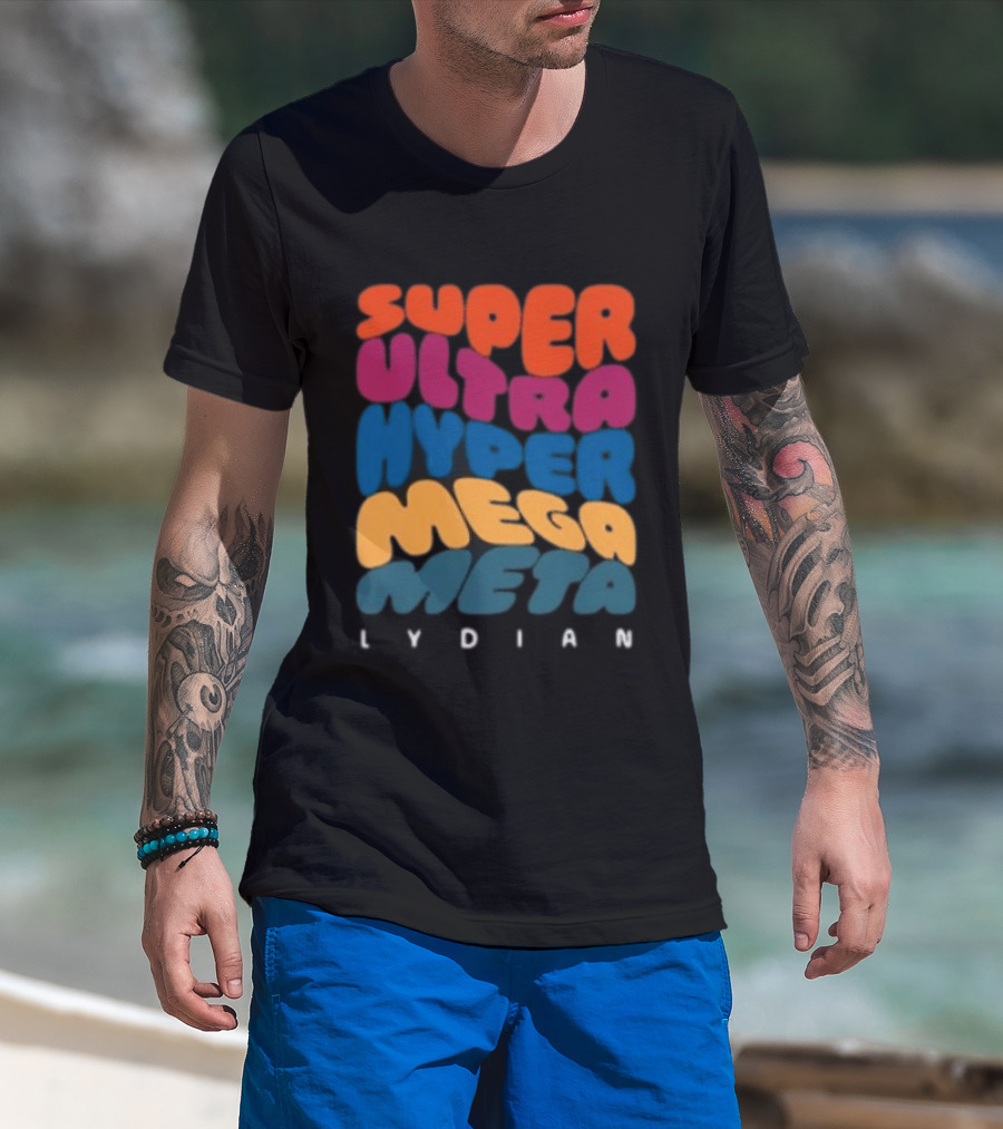 Jacob Collier Store Super Ultra Hyper Mega Meta Lydian Bold Colorful T-Shirt