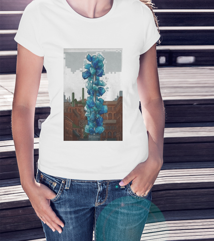 Bob Schneider Jazzbones Tacoma Washington August 7 2026 Blue Crystal Cityscape T-Shirt