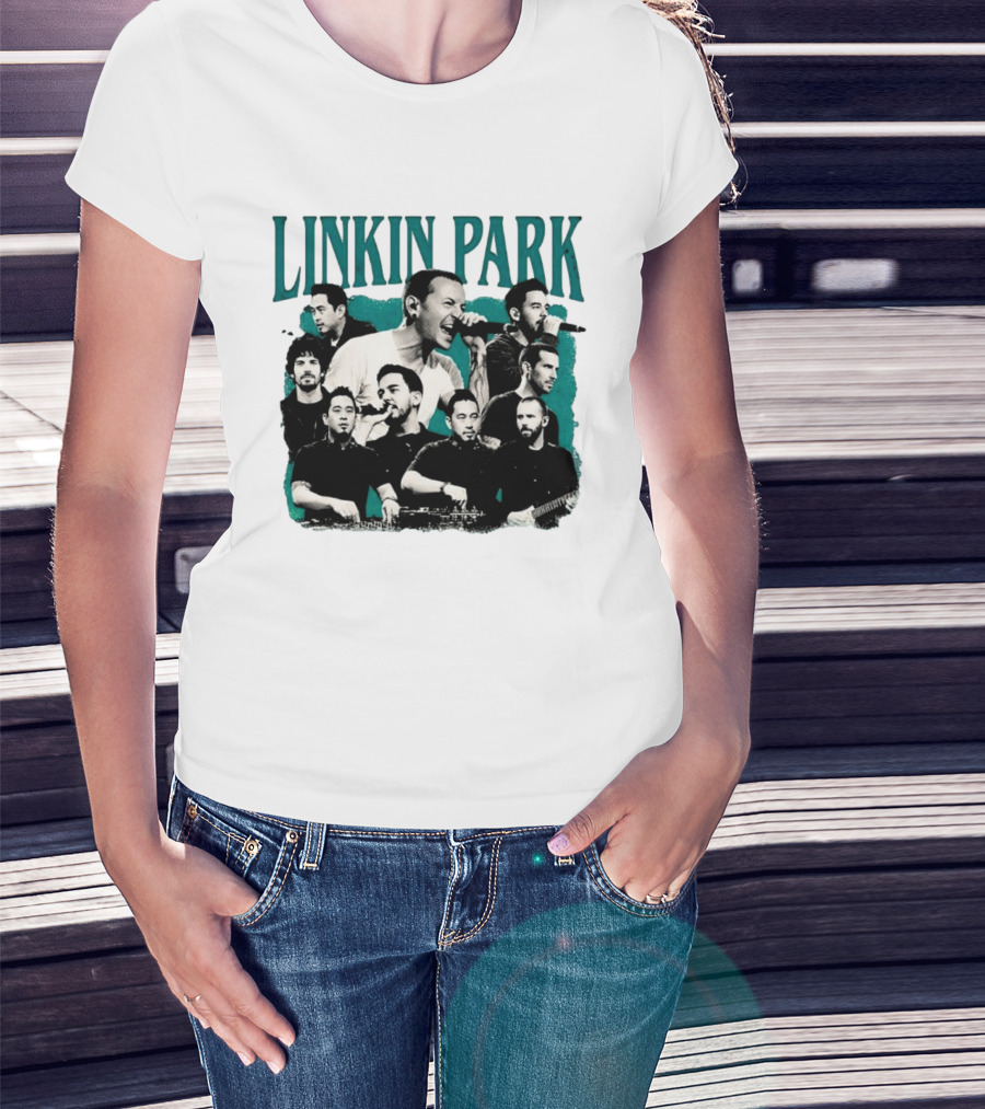 Linkin Park Chester Bennington Mike Shinoda Band Collage T-Shirt