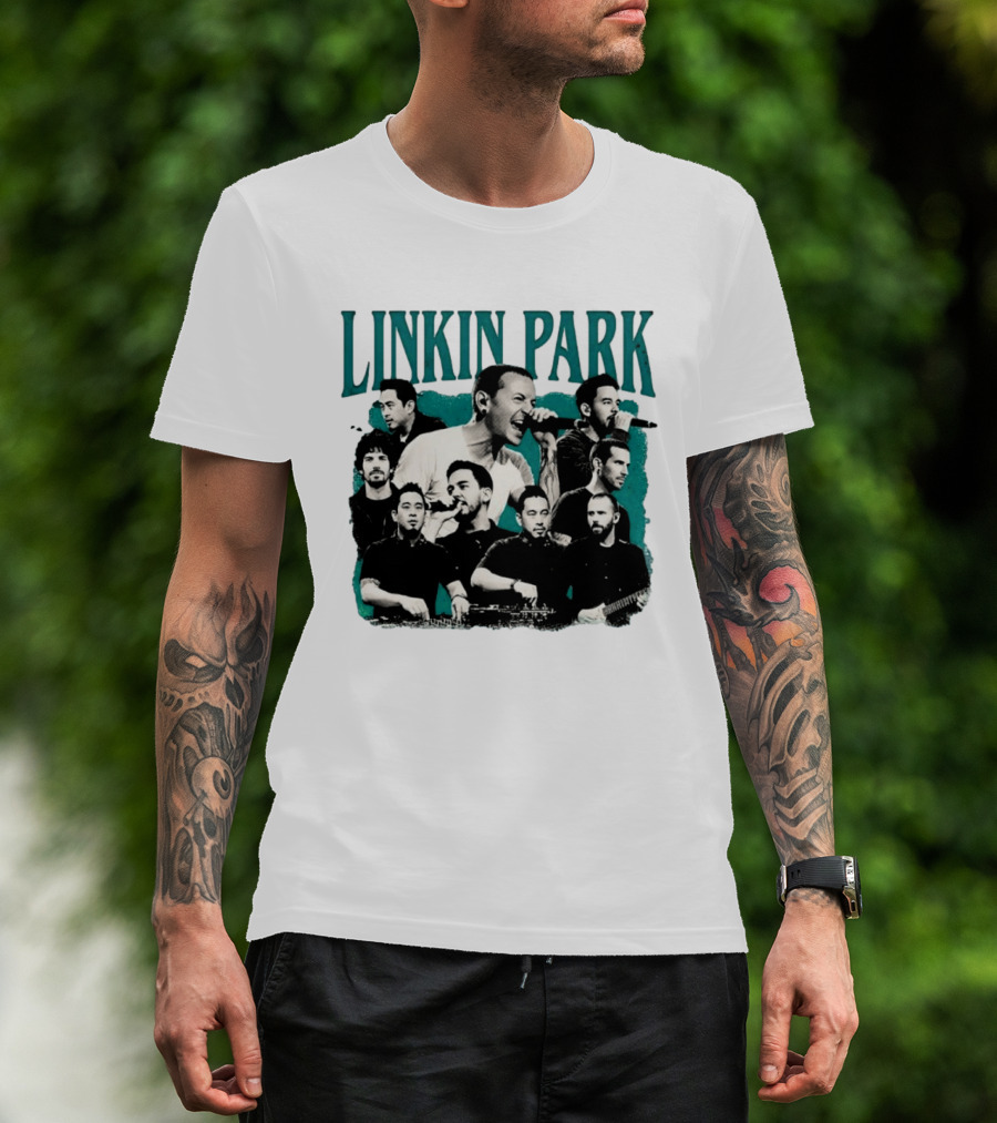 Linkin Park Chester Bennington Mike Shinoda Band Collage T-Shirt