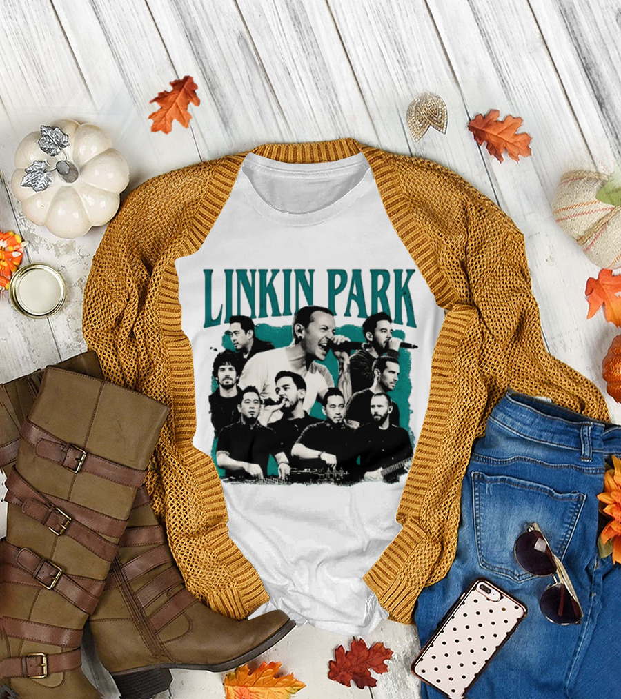 Linkin Park Chester Bennington Mike Shinoda Band Collage T-Shirt