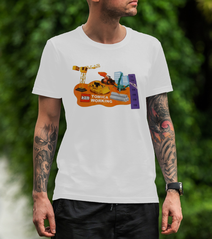 Tomica Working Construction Vehicles Crane Excavator Bulldozer T-Shirt