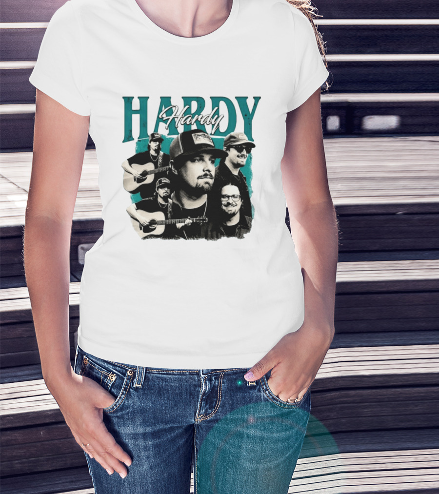 Hardy Country Music Singer Montage Collage T-Shirt