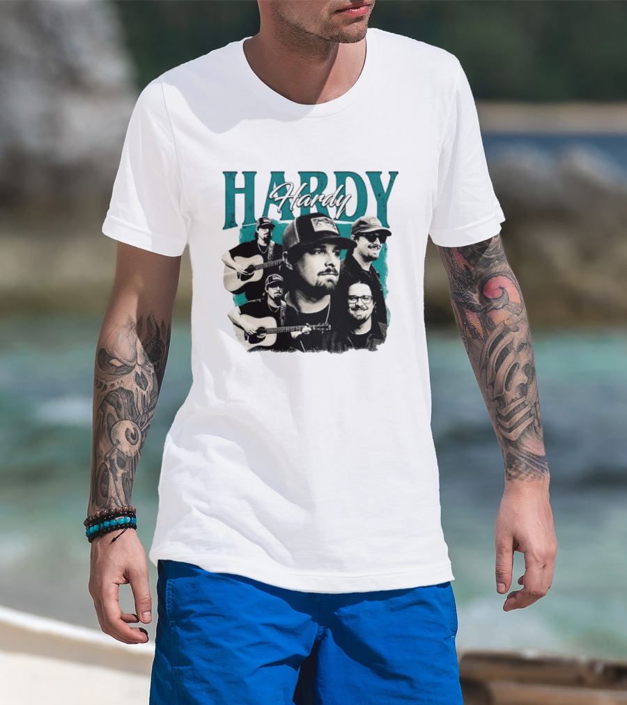 Hardy Country Music Singer Montage Collage T-Shirt
