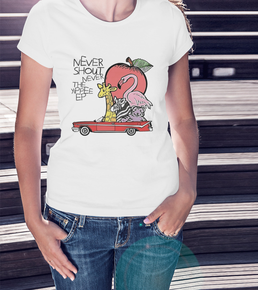 Never Shout Never The Yippee EP Flamingo Giraffe Panda Christofer Drew T-Shirt