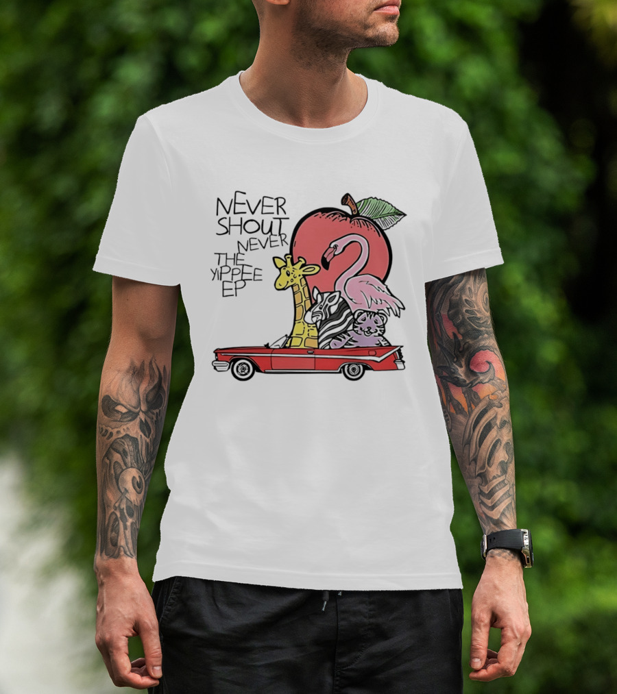 Never Shout Never The Yippee EP Flamingo Giraffe Panda Christofer Drew T-Shirt