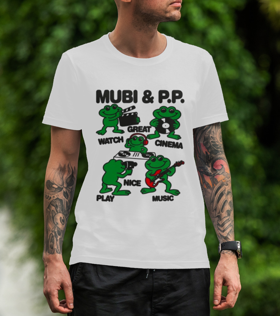 Mubi & P.P. Great Cinema Play Nice Music T-Shirt