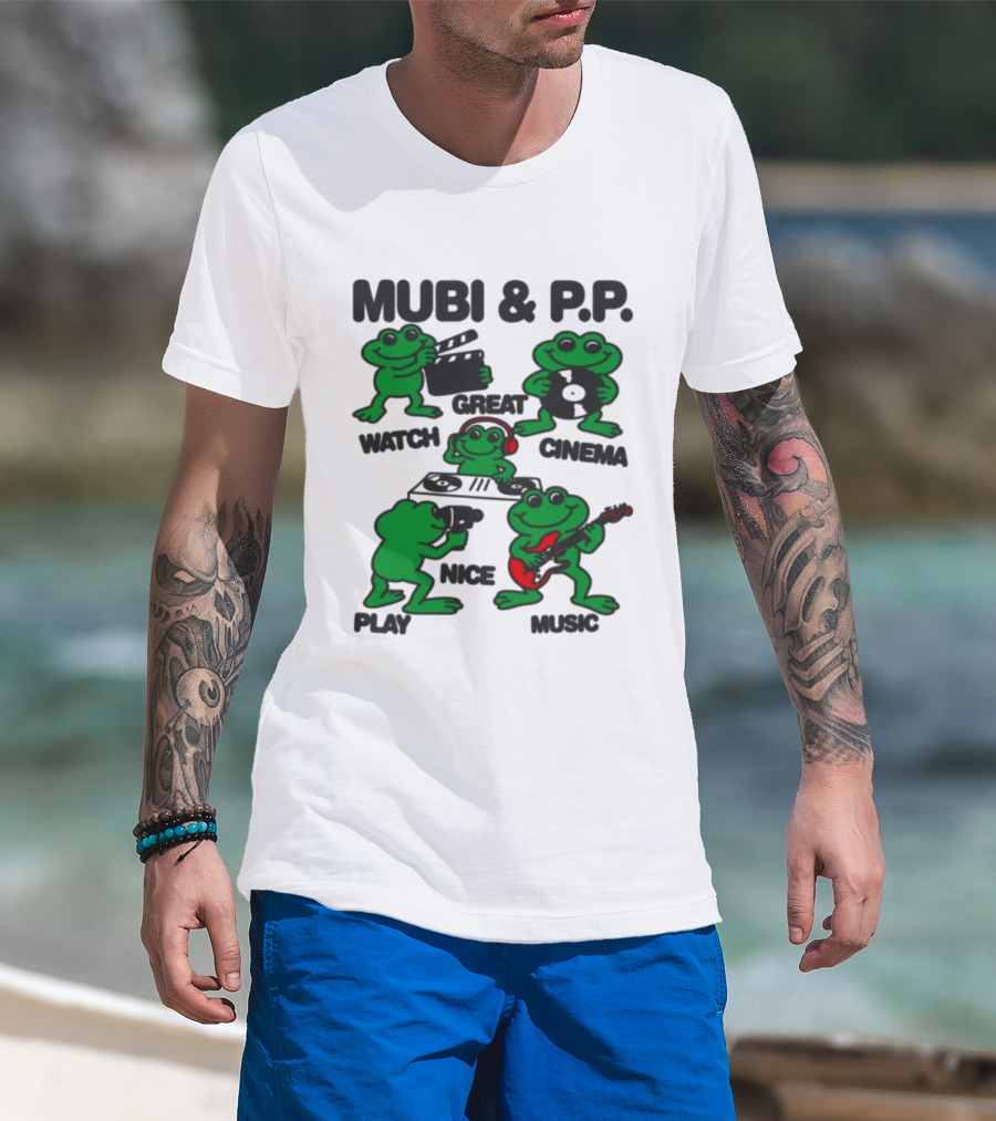 Mubi & P.P. Great Cinema Play Nice Music T-Shirt