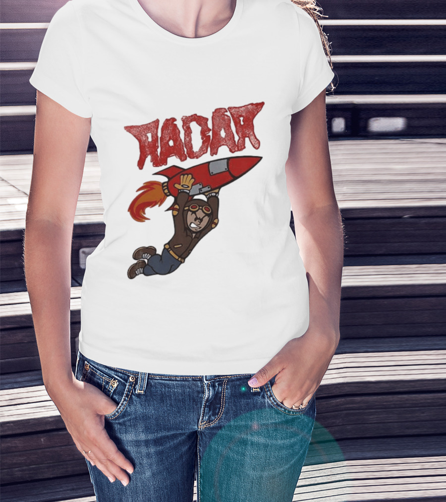 Radar Rocket Cartoon Pilot Heat Seekers T-Shirt