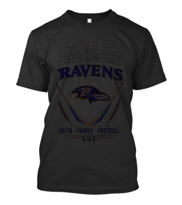 Baltimore Ravens Faith Family Football Fan Gear T-Shirt