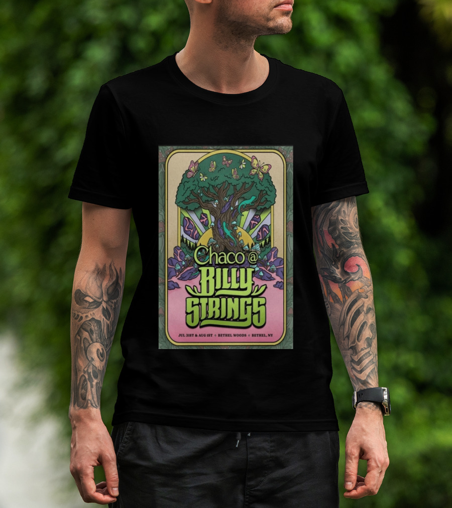 Chaco Billy Strings Bethel NY July 31st August 1st Bethel Woods Summer Concert T-Shirt