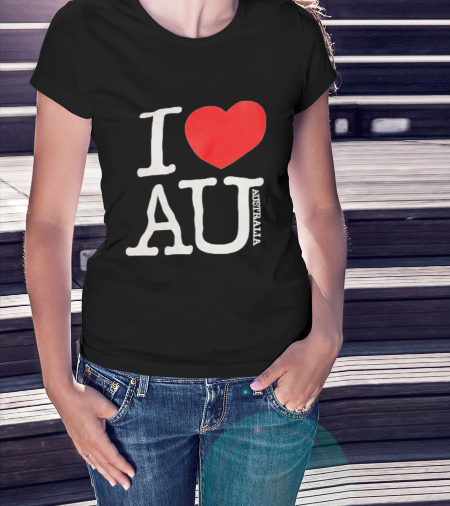 I Love AU Heart Australia Souvenir T-Shirt