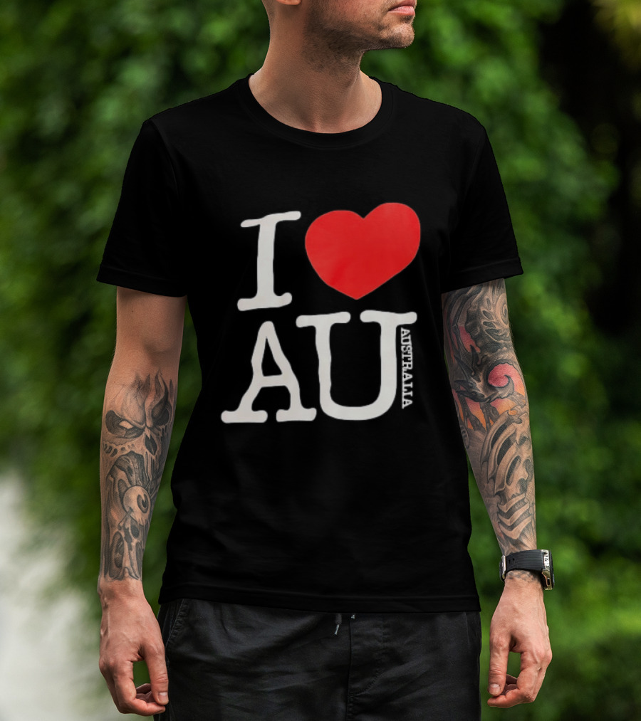 I Love AU Heart Australia Souvenir T-Shirt