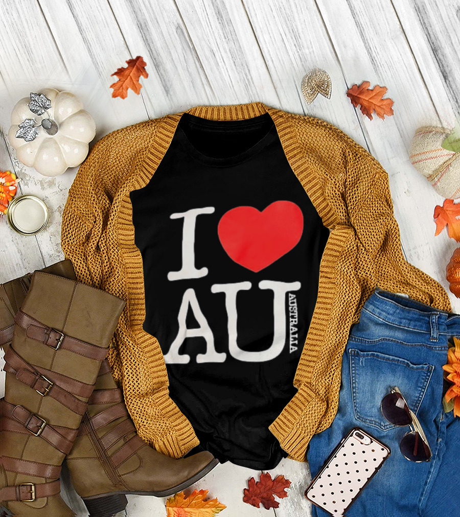 I Love AU Heart Australia Souvenir T-Shirt