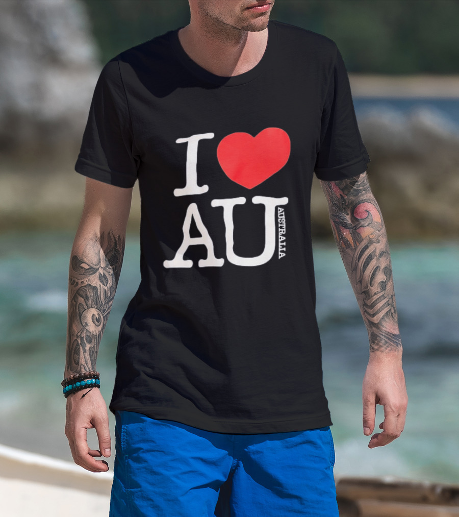 I Love AU Heart Australia Souvenir T-Shirt
