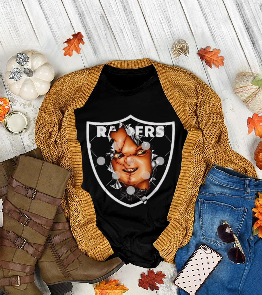 Chucky Doll Raiders Horror Las Vegas NFL T-Shirt