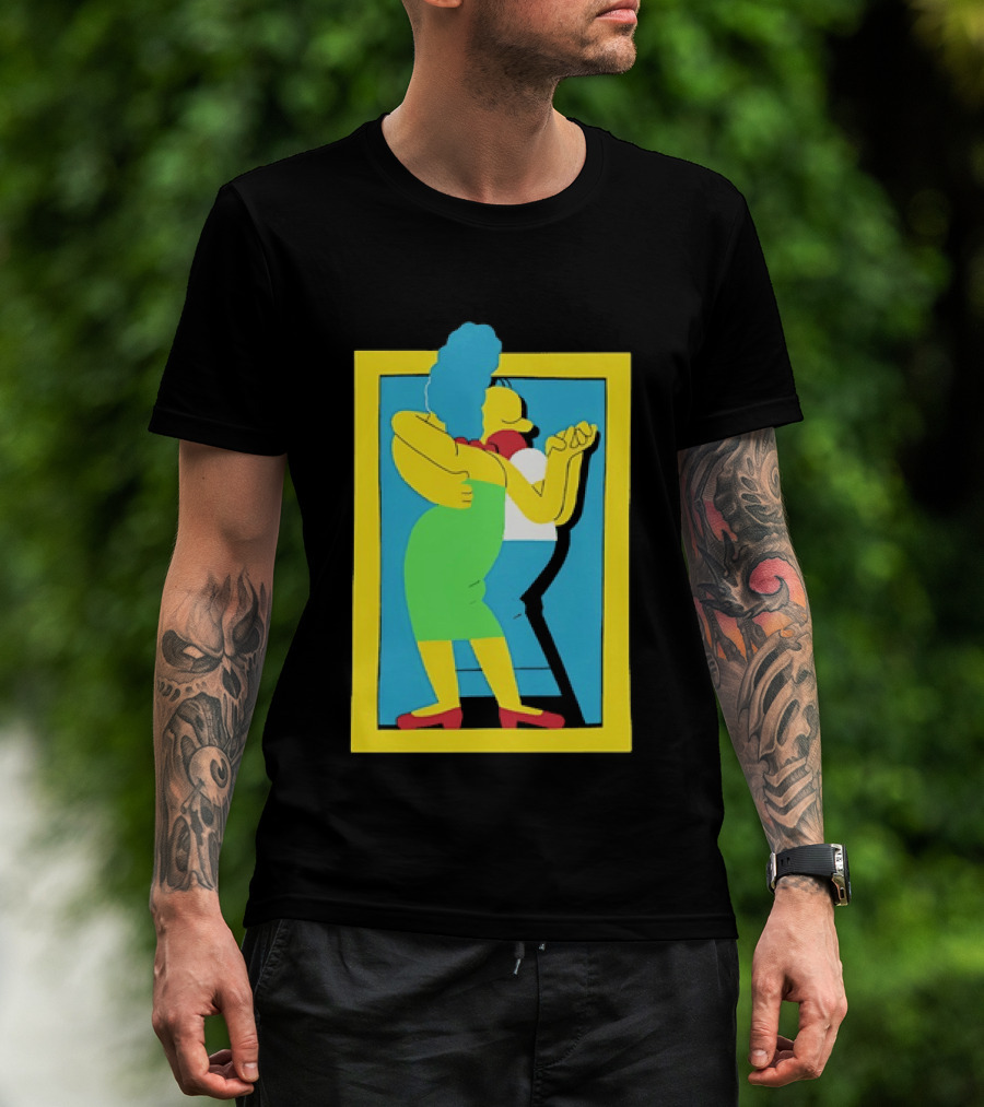 Simps Dance Iconic Cartoon Couple Embrace T-Shirt