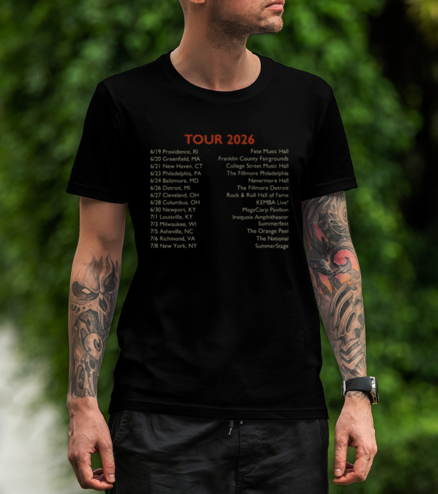 Spoon Lucifer On The Sofa 2026 Tour Dates And Venues List T-Shirt
