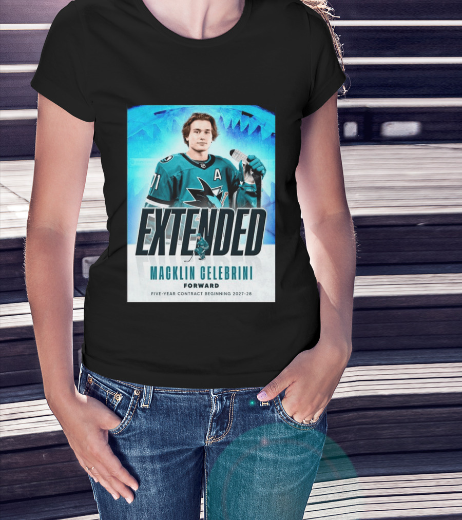 Extended Macklin Celebrini Forward Five Year Contract Beginning 2027 28 T-Shirt