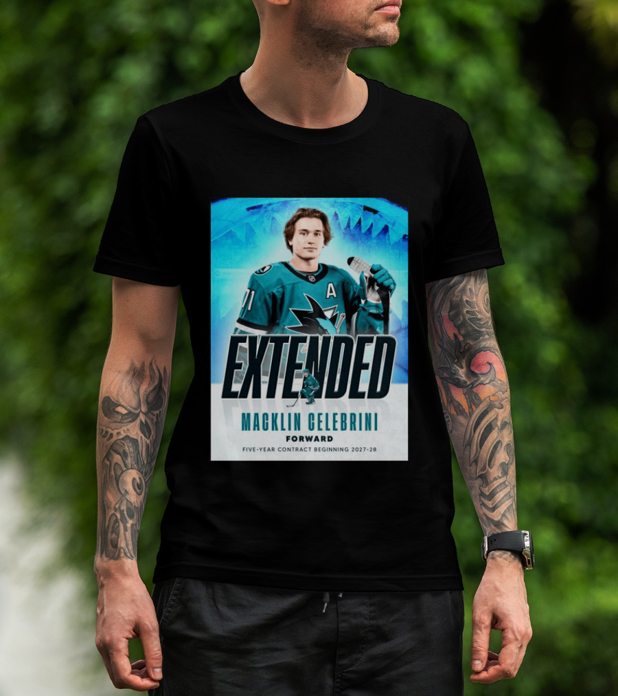 Extended Macklin Celebrini Forward Five Year Contract Beginning 2027 28 T-Shirt