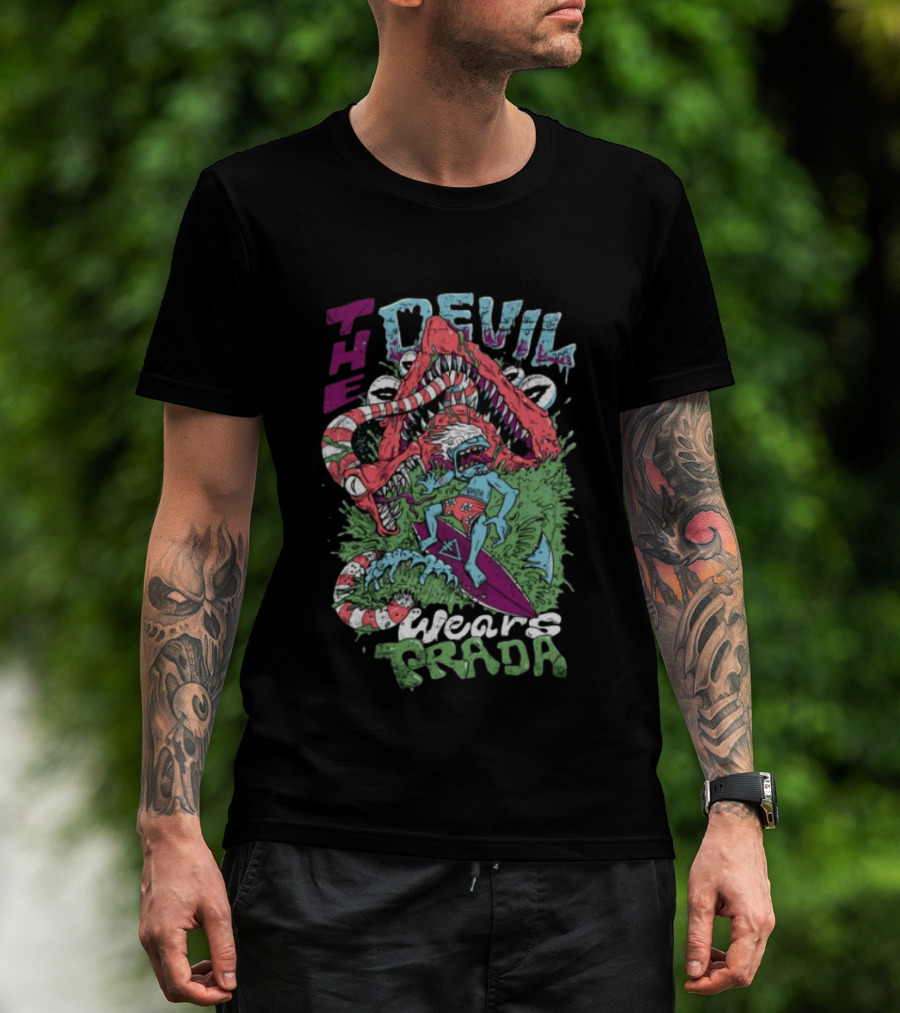 The Devil Wears Prada Surf's Up Crocodile Monster Scene T-Shirt