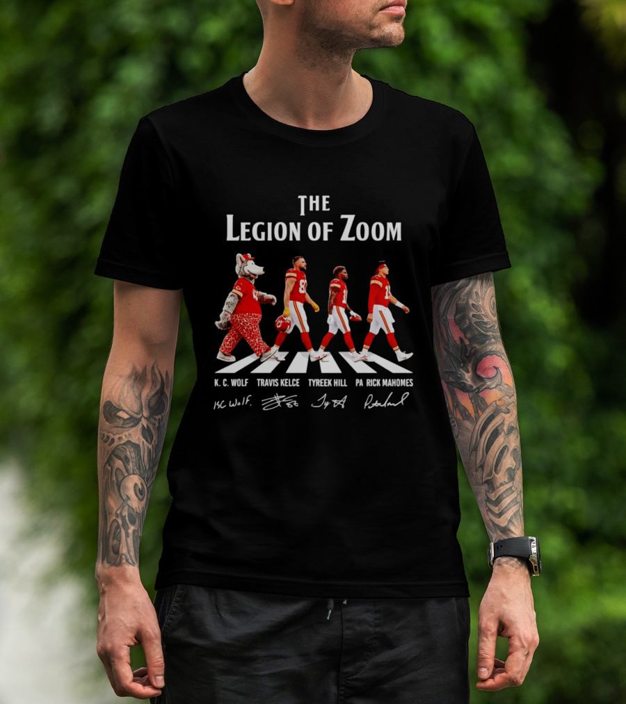 The Legion Of Zoom Kc Wolf Travis Kelce Tyreek Hill Patrick Mahomes T-Shirt