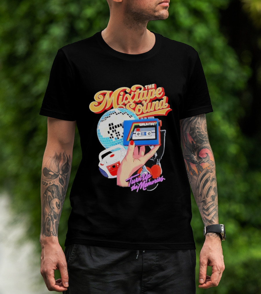 The Mixtape Sound Walkman Turn Up The Memories Disco Vibes T-Shirt
