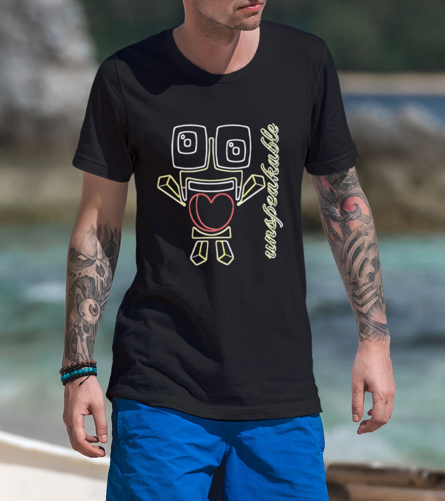 Unspeakable Neon Heart Character YouTube T-Shirt